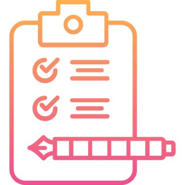 Kontrol listesi. Web simgesi basit tasarım