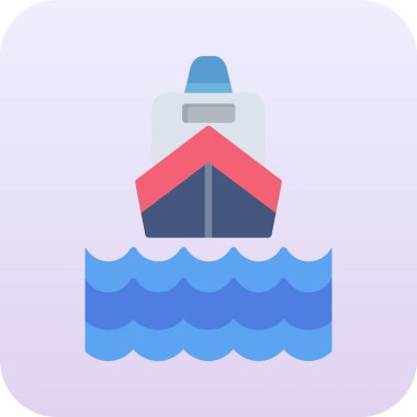 Gemi. Web simgesi basit illüstrasyon