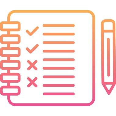 Kontrol listesi. Web simgesi basit illüstrasyon