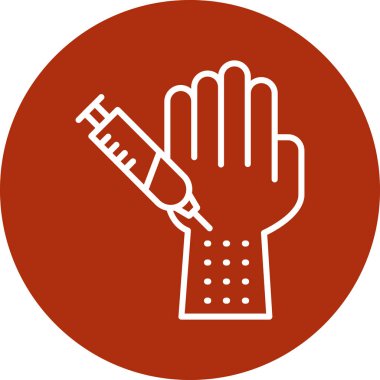 Şırınga simgesi, vektör illüstrasyonu