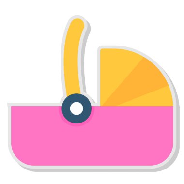 Bir karikatür ve bebeğin vektör çizimi