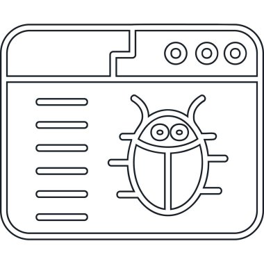 hata böceği simgesi ana hatlar biçiminde