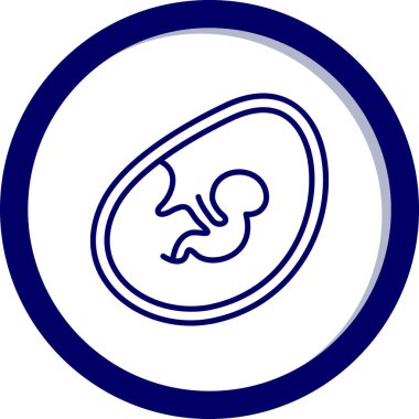 Sperm yuvarlak vektör simgesi