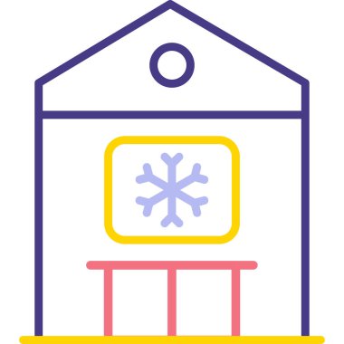 Bina. Web simgesi basit illüstrasyon