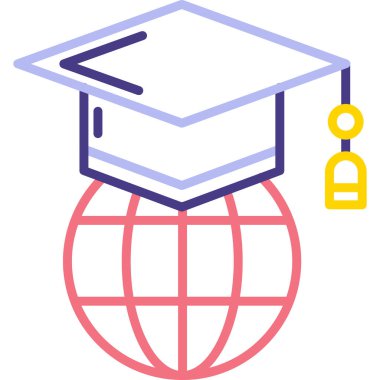 eğitim web simgesi vektör illüstrasyonu