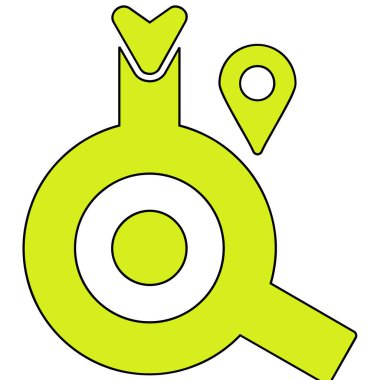 gps konum haritası simgesi - taslak biçimi