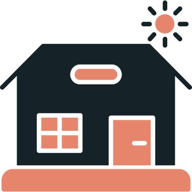 Ev. Web simgesi basit illüstrasyon