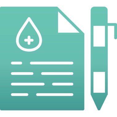 Su damlası ve kalem vektör illüstrasyonlu kağıt belge