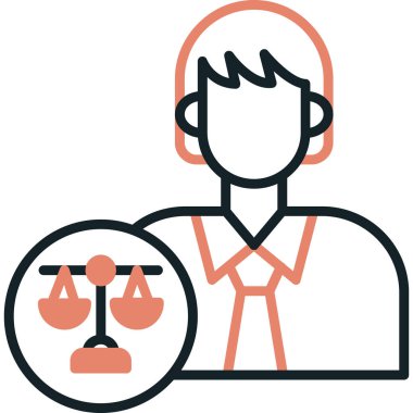 Adalet hukuku vektör illüstrasyonu