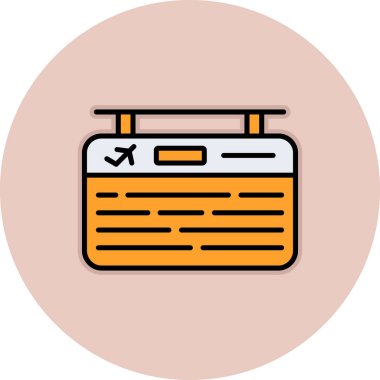 Bavul. Web simgesi basit illüstrasyon