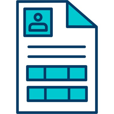 Belge. Web simgesi basit illüstrasyon