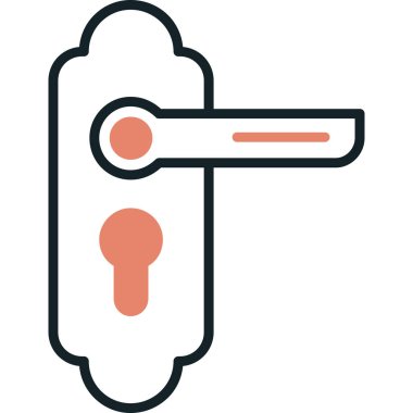 Termometre sıcaklık simgesi doldurulmuş dış hat biçimi