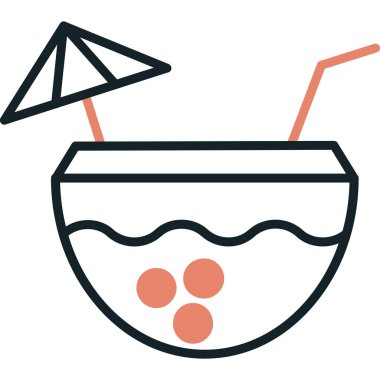 Kokteyl. Web simgesi basit illüstrasyon