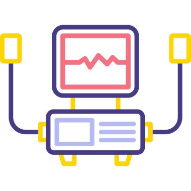 Bilgisayar donanım teknolojisi simgesi - taslak biçimi