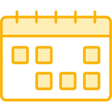 Takvim simgesi vektör illüstrasyonu