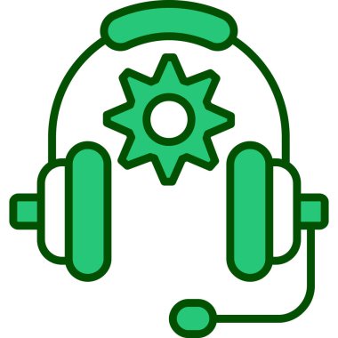 Kulaklık. Web simgesi vektör illüstrasyonu