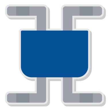 Finlandiya bayrağı düz simge, vektör illüstrasyonu