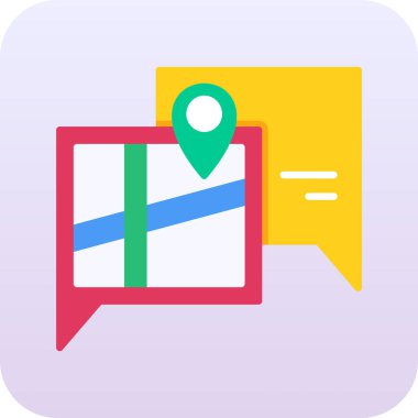 konumu simgesi harita, illüstrasyon vektör