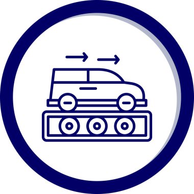 Araba simgesinin vektör illüstrasyonu