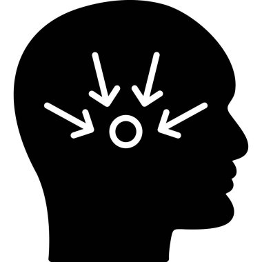ok simgesi ve vektör illüstrasyonlu beyin