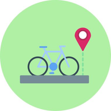 Bisiklet. Web simgesi basit illüstrasyon