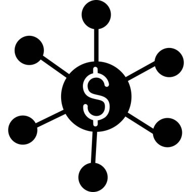 Dolar ağı. vektör illüstrasyonu