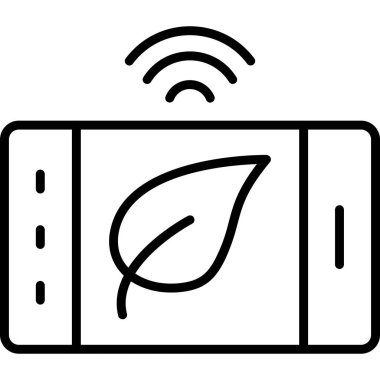 Ekoloji ekoloji yaprağı simgesi ana hat biçiminde