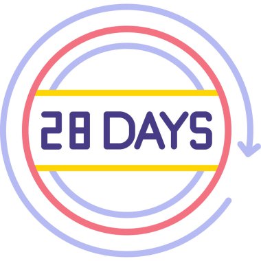 Haftanın günleri. vektör çizgisi simgesi, özet biçimi