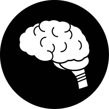 beyin ikonu vektör illüstrasyonu