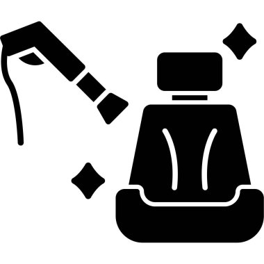 temizleme fırçası web simgesi, vektör illüstrasyonu