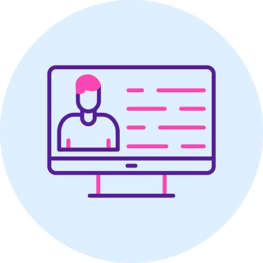 Dizüstü bilgisayar simgesinin vektör çizimi