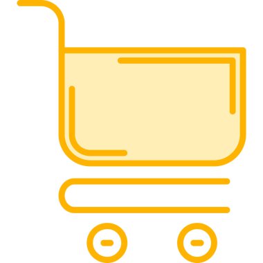 Alışveriş sepeti ikonu. Web için alışveriş arabası vektör simgesinin özet çizimi