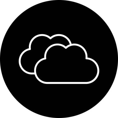 Bulut Vektörü Şekil Simgesi Tasarımı