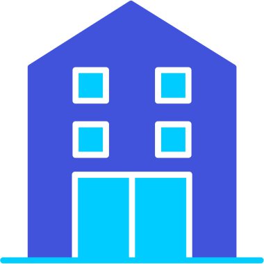 bina simgesi, basit vektör illüstrasyon tasarımı