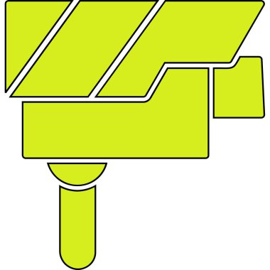 Cctv web simgesi, vektör illüstrasyonu