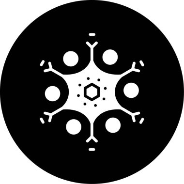 Siyah ve beyaz simgesinin vektör illüstrasyonu