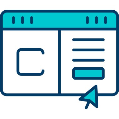 Tarayıcı. Web simgesi basit illüstrasyon