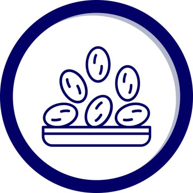 yiyecek web simgesi basit illüstrasyon