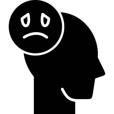 Bir adamın hüzünlü siyah beyaz çizimi.