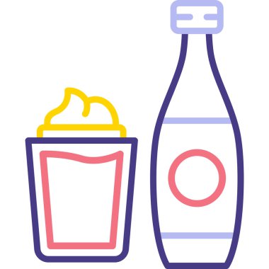 Gazoz. Web simgesi basit illüstrasyon