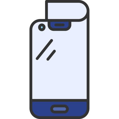 Cep telefonu. Web simgesi basit illüstrasyon