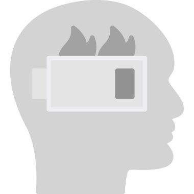 Hafıza kartıyla izole edilmiş insan kafası.