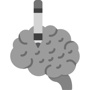 Beyin simgesi, basit illüstrasyon