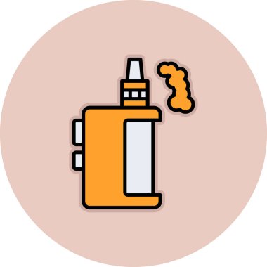 Bir şişe sigara ikonu. Web için bir vektör simgelerinin özet çizimi