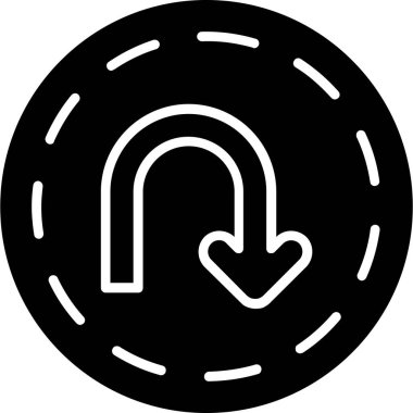 Yön ok simgesi, basit vektör illüstrasyonu