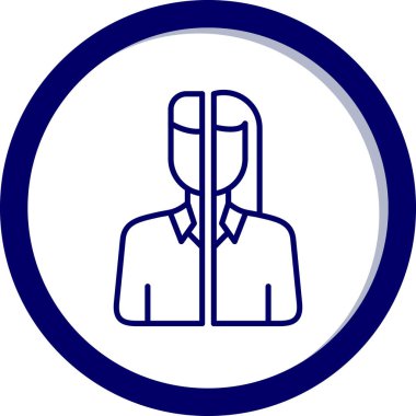 Bir insan simgesinin vektör illüstrasyonu