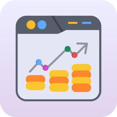 İş ve finans simgesinin vektör illüstrasyonu
