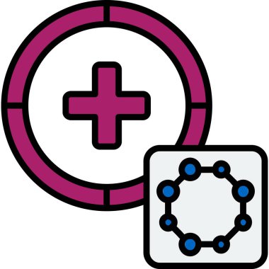 atom. Web simgesi basit illüstrasyon