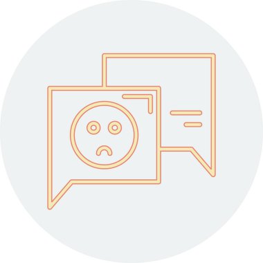 Sohbet simgesinin vektör illüstrasyonu