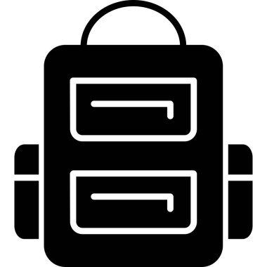 Sırt çantası. Web simgesi basit illüstrasyon